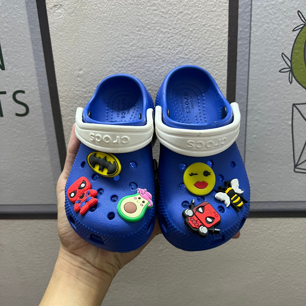 Dép sục crocs chính hãng cho bé trai, màu xanh dương cực cool (lỗi nhẹ đã xử lý)