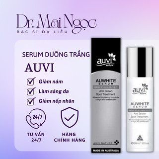 Serum dưỡng trắng da, giảm sắc tố, giảm sạm da auwhite anti brown auvi nature 30ml - dr. mai ngọc