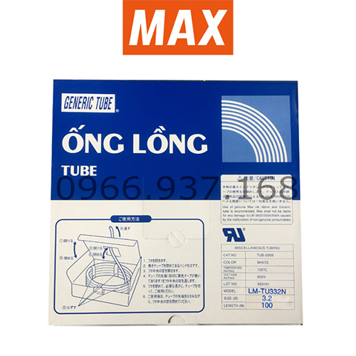 Ống lồng in đầu coss, đánh dấu đầu dây LM-TU332N (3.2mm,100m/cuộn)