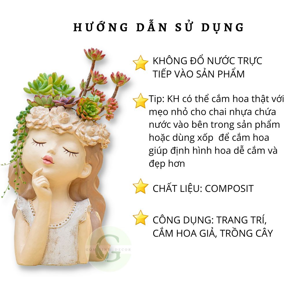 Bình Hoa Cô Gái Decor Lọ Trang Trí Xinh Xắn Tổng Hợp Nhiều Mẫu Đẹp