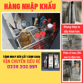 GIÁ ĐỰNG GIA VỊ KỆ GIA VỊ DAO THỚT INOX 304 CAO CẤP LẮP TỦ BẾP, PHỤ KIỆN TỦ BẾP THÔNG MINH