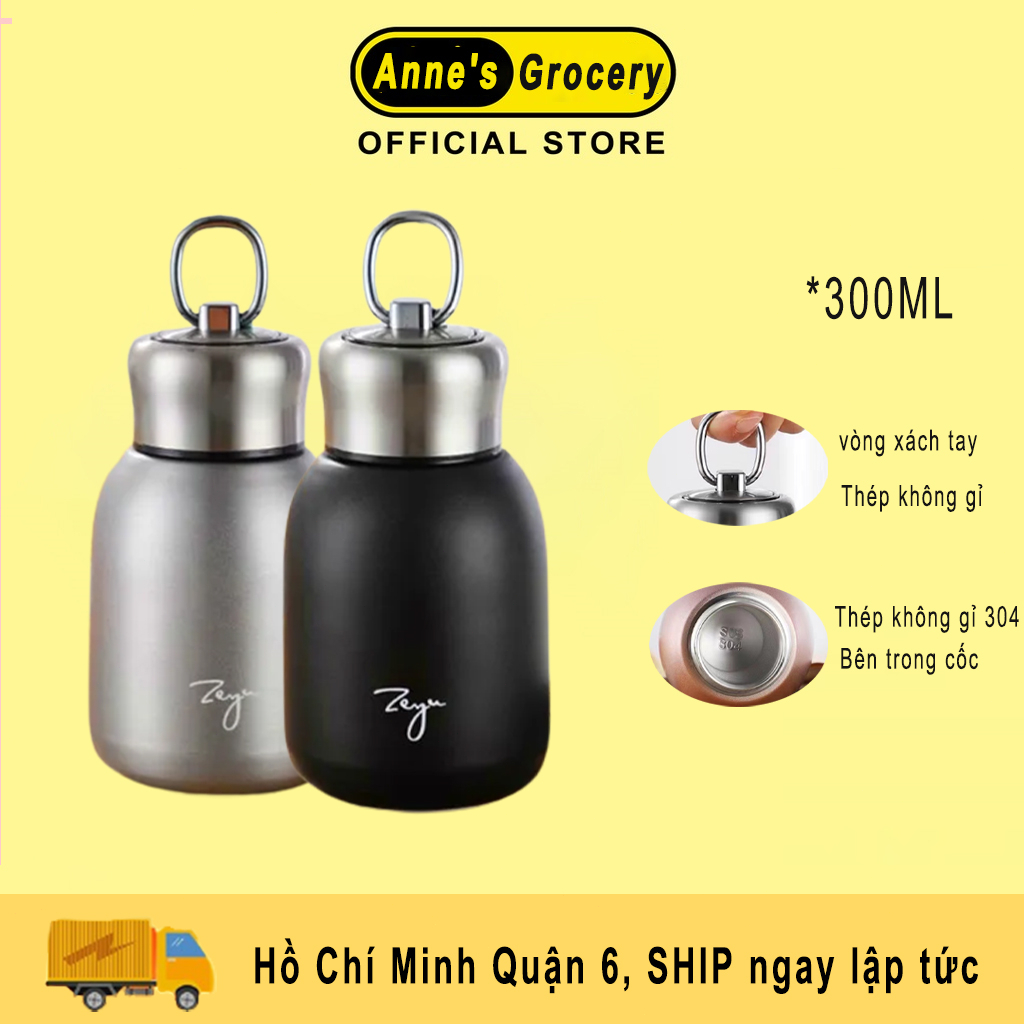 Bình Giữ Nhiệt Bằng Thép Không Gỉ 304 Ấm Siêu Tốc Du Lịch Di Động 300Ml