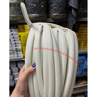 Ống gen chịu nhiệt độ cao, ống gen sợi AMIANG sợi trắng chịu nhiệt 600 độ sợi 1 mét