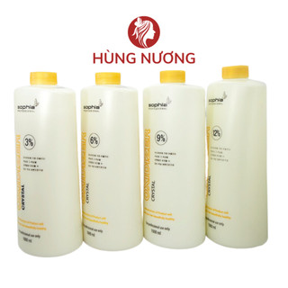 Oxy trợ nhuộm Sophia Oxidizer Crystal 3%,6%,9%,12% – 1000ml, dung dịch kích hoạt màu, sử dụng khi nhuộm