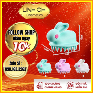 Lược gội đầu và masage da đầu silicon thỏ ngọc xinh xắn