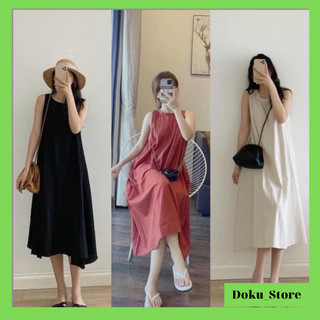 Váy maxi đi biển, váy maxi đũi 3 lỗ dáng dài from rộng big size hàng thiết kế cao cấp