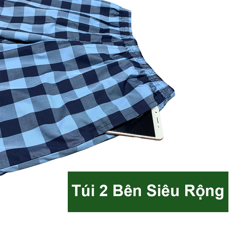 Quần Đùi Nam Cotton Mặc Ở Nhà Có 2 Túi Rộng, Quần đùi nam mặc ngủ vải mềm, mịn, thoáng,.  Đổi size trong 7 ngày