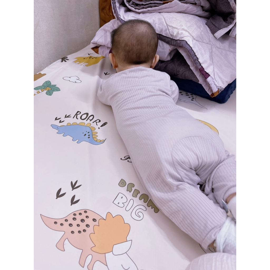 Bodysuit dài thỏ vân thương hiệu Luxry đáng yêu cho bé sơ sinh đến 18 tháng