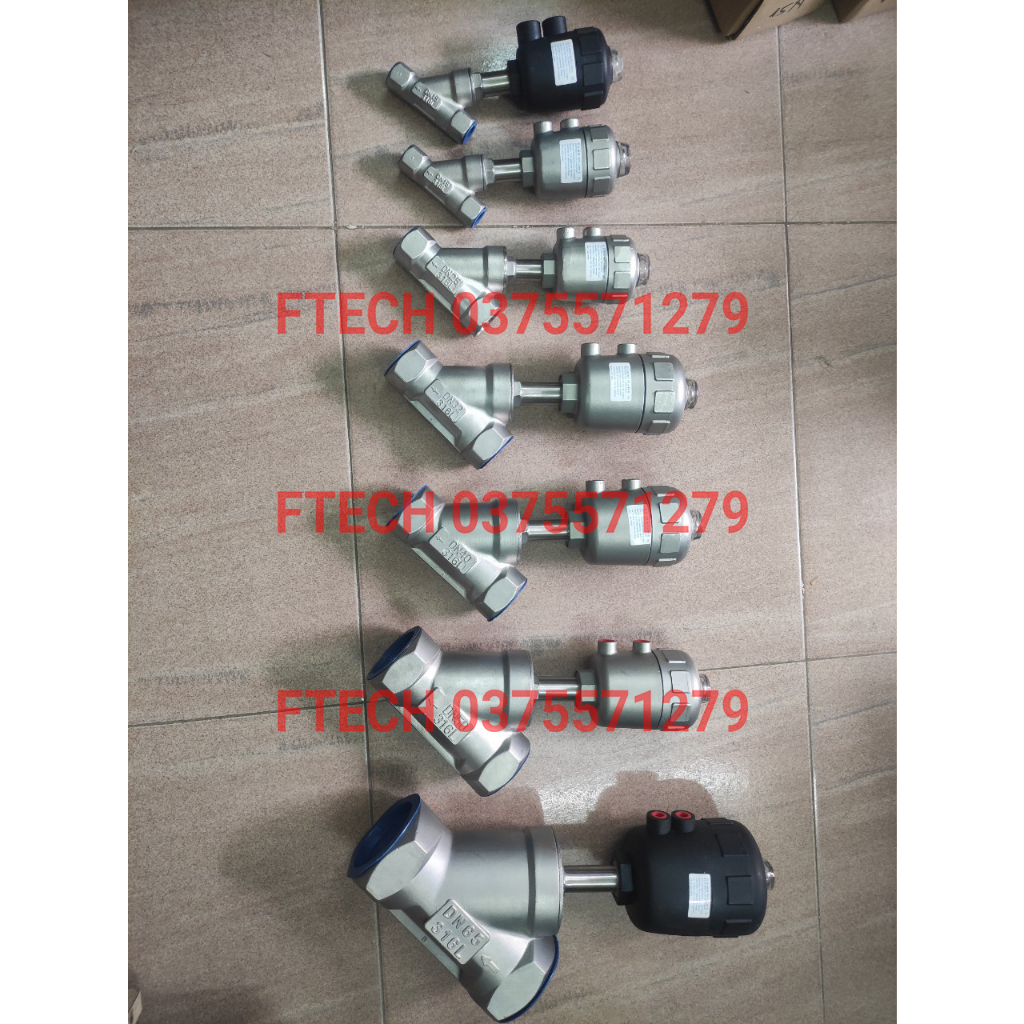 Van xiên chữ y DN15 DN20 DN25 DN32 DN40 DN50 van xiên inox bầu nhựa và bầu inox , van khí nén van hơi hơi nóng