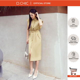 Váy cổ sơ mi tay chờm thắt đai D.CHIC MS: 2813162