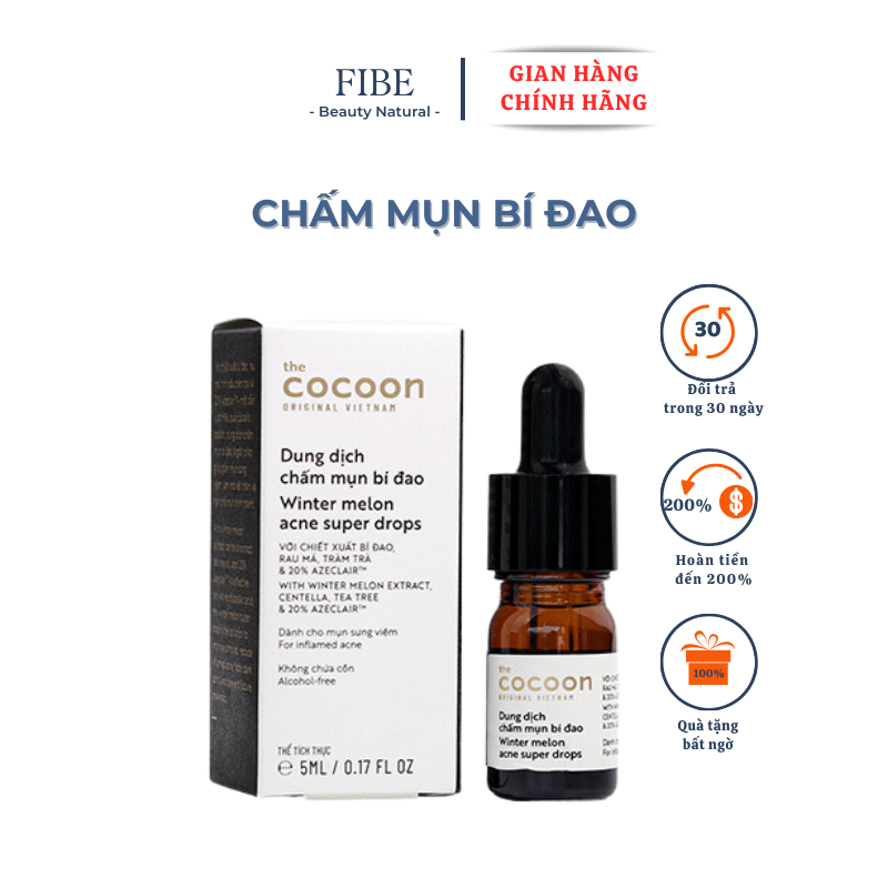 Kem dưỡng mụn Cocoon 5ml, dung dịch chấm mụn ngăn chặn mụn, tăng sinh collagen cho da