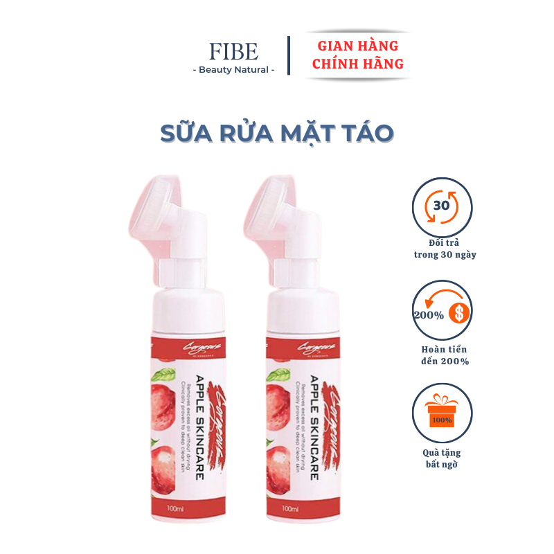 Sữa rửa mặt ngừa mụn táo đỏ, apple skincare Múi xù Gogerous giúp sạch sâu ngừa mụn cho da 100ml