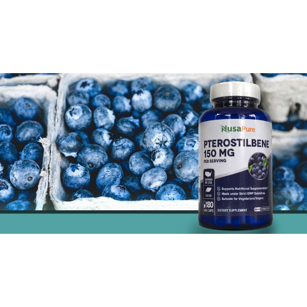 Hỗ trợ chống oxy hóa lành mạnh NusaPure Pterostilbene 150mg 180 viên