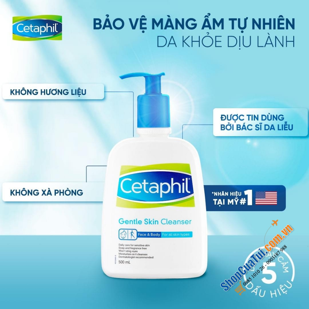Sữa Rửa Mặt Cetaphil Gentle Skin Cleanser 500ml (beauty)