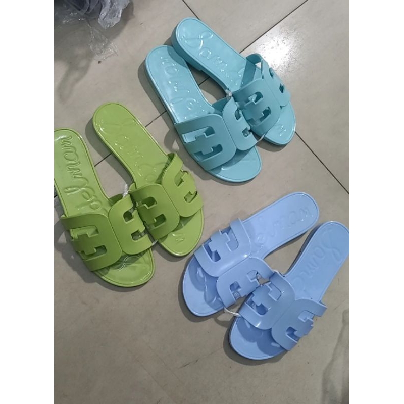 Xăng đan đế bằng Sam Edelman , dép nhựa quai chữ H xịn, nhẹ, đi mưa thoải mái