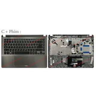 Bàn phím org + acer aspire v5-473 song ngữ eu phím đen chữ trắng kèm c ghi đậm nhựa
