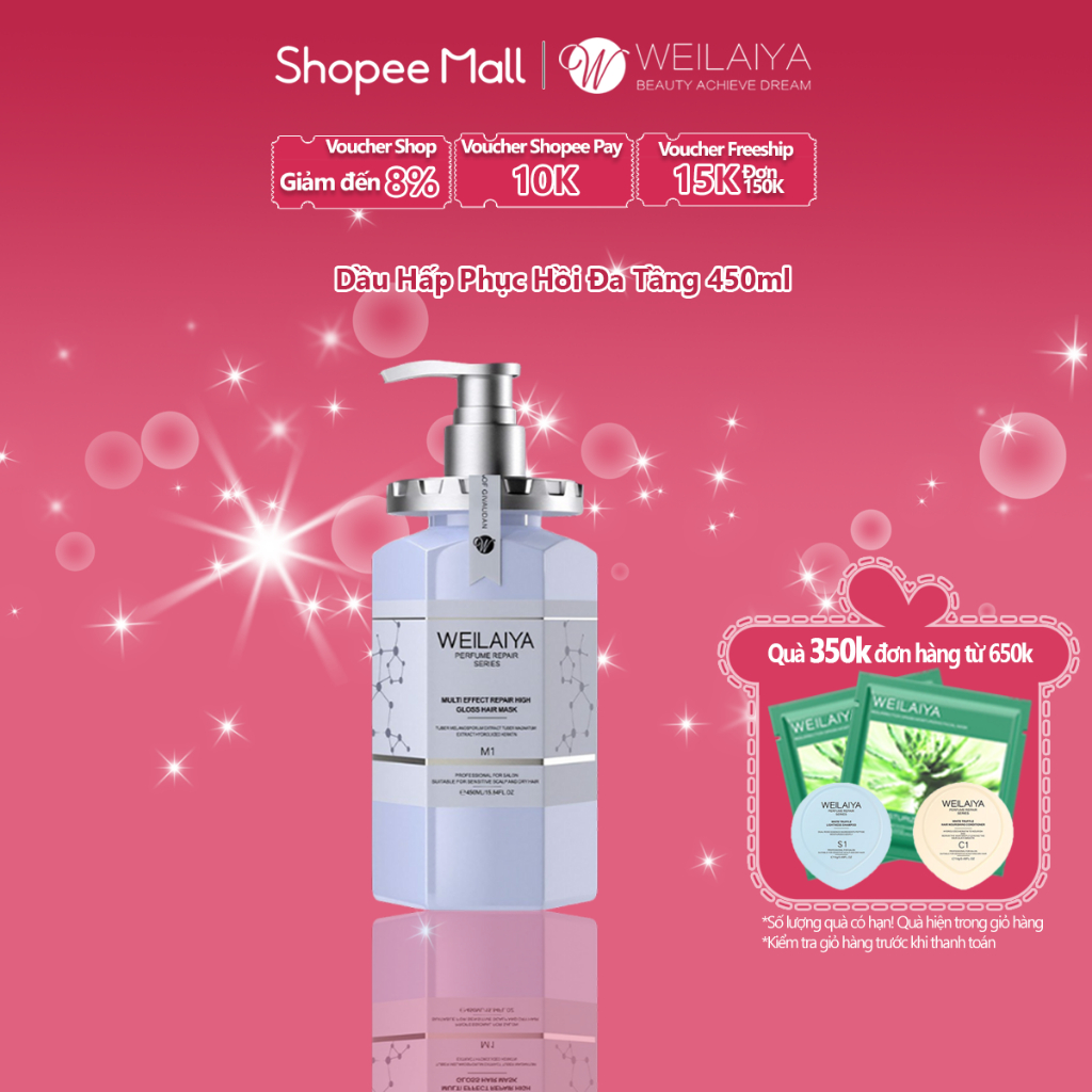 Hấp tóc Phục Hồi Weilaiya 450ml Phục Hồi Tóc Hư Tổn tại nhà