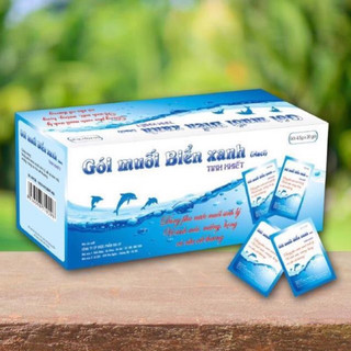 Gói muối biển xanh đa năng dùng rửa mũi xoang súc miệng họng rửa vết thương làm sạch rau quả hộp 20 gói muối bột pha