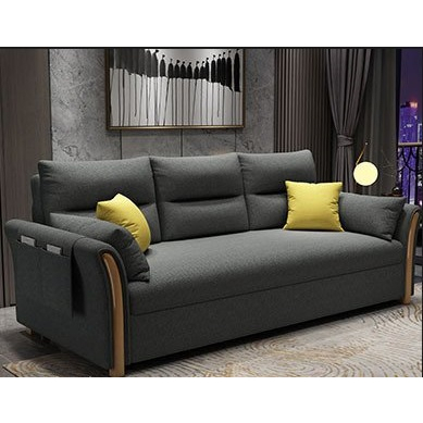 Sofa Giường Thông Minh-Ghế Sofa Cao Cấp Đệm Bọt Biển Tay Gỗ Có Ngăn Chứa Đồ Tặng Kèm 6 Gối Cao Cấp | BigBuy360 - bigbuy360.vn