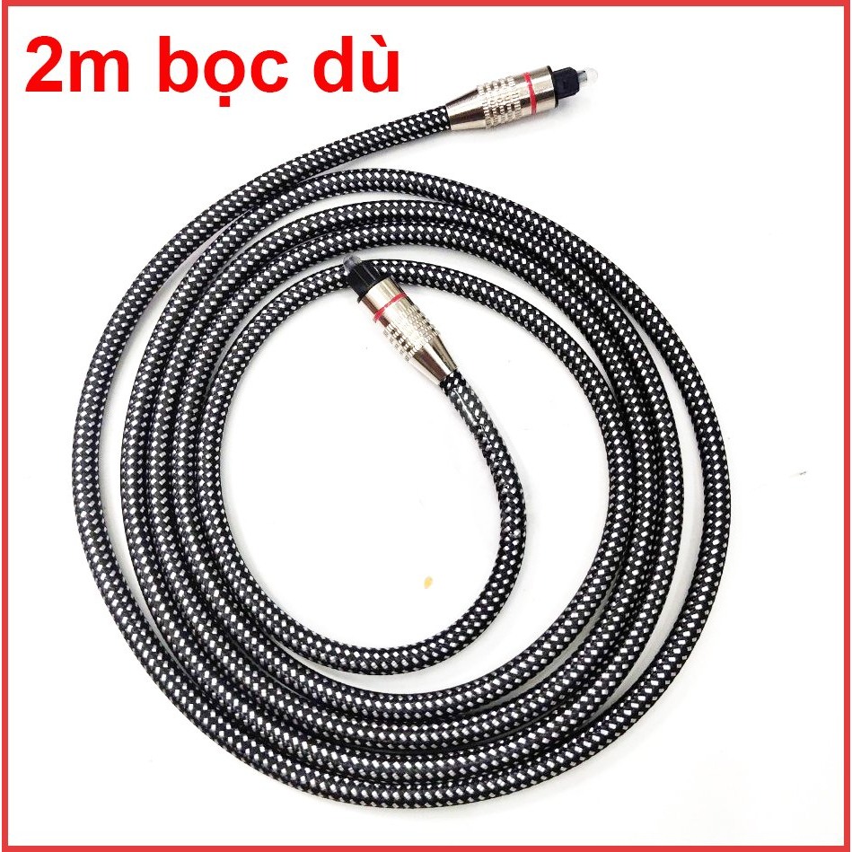 Dây Audio Quang sợi to bọc dù cao cấp 6.0 (Toslink, Optical) Dài 2M-Sản phẩm cao cấp