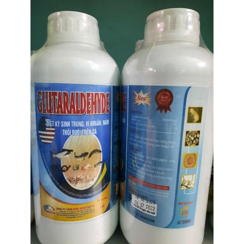 Glutaraldehyde - Diệt ký sinh trùng, vi khuẩn, nấm, thối đuôi trên cá