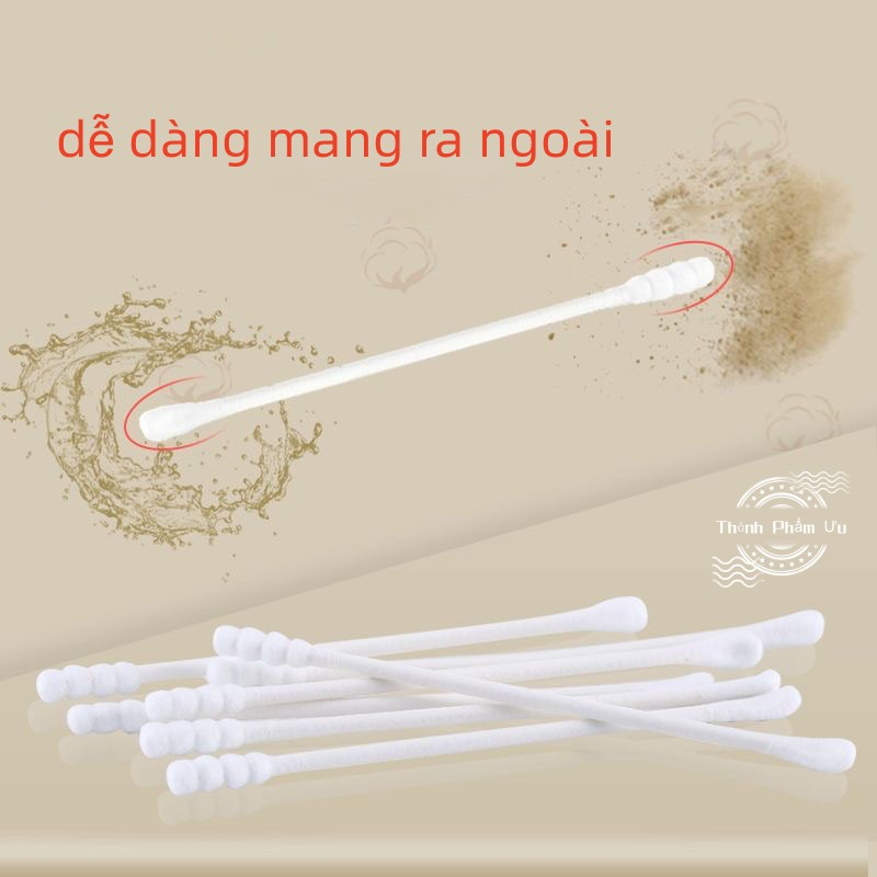 Tăm Bông Sơ Sinh Hộp 200 Que MISUTA 2 Đầu An Toàn Cho Bé