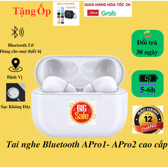 Tai Nghe Bluetooth A.Pro 1 – A.Pro 2 Cao cấp, dùng cho Andriod và IOS; Full tính năng, Điều chỉnh âm lượng, Pin trâu !!!