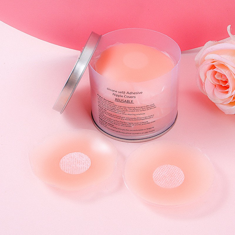 Hộp 10 miếng dán ngực silicon mẫu mới hộp xinh tái sử dụng nhiều lần PK - A30