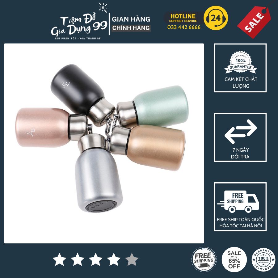 Bình Giữ Nhiệt Mini Cao Cấp Có Quai Xách - Dung Tích 300ml