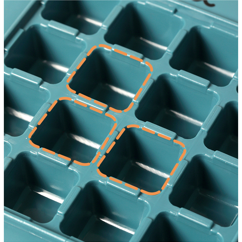 Khay làm đá viên 25 ô, thiết kế hình thú ngộ nghĩnh dễ thương, chất liệu nhựa mềm dẻo an toàn vệ sinh thực phẩm