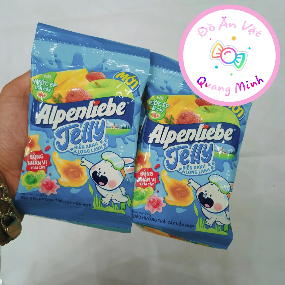 Dây 8 gói Kẹo dẻo Alpenliebe Jelly Biển xanh long lanh hương trái cây tổng hợp với nước ép trái cây giải nhiệt mùa hè