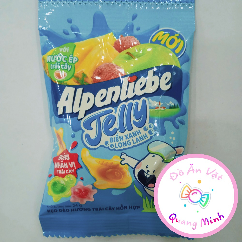Dây 8 gói Kẹo dẻo Alpenliebe Jelly Biển xanh long lanh hương trái cây tổng hợp với nước ép trái cây giải nhiệt mùa hè