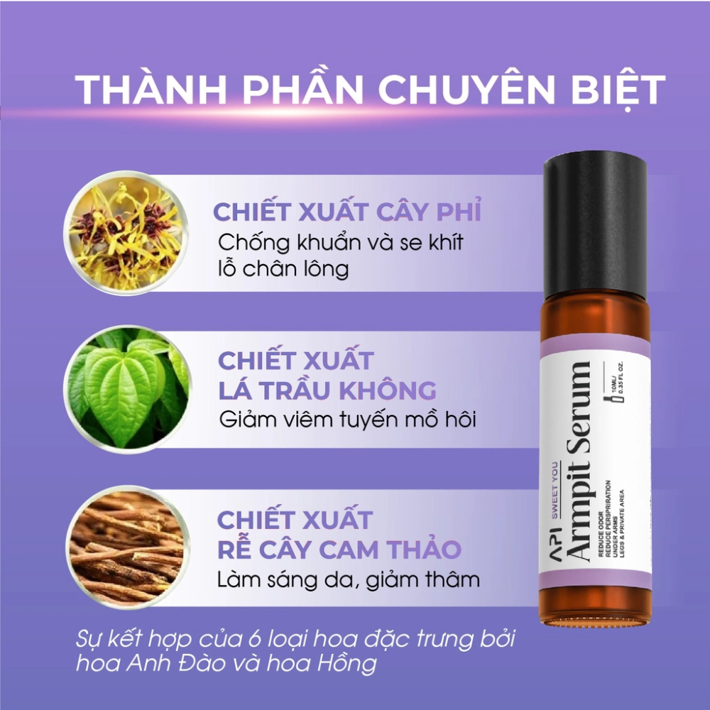 Son Nách Api - Lăn Khử Mùi Hôi Nách Hương Quyến Rũ Mee Natural Cho Nam Và Nữ 10ml