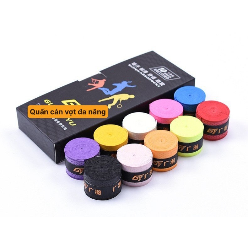 Quấn cán vợt cầu lông, vợt tennis, vợt bóng bàn, tay lái xe đạp, vô lăng, gậy bóng chày, cần câu