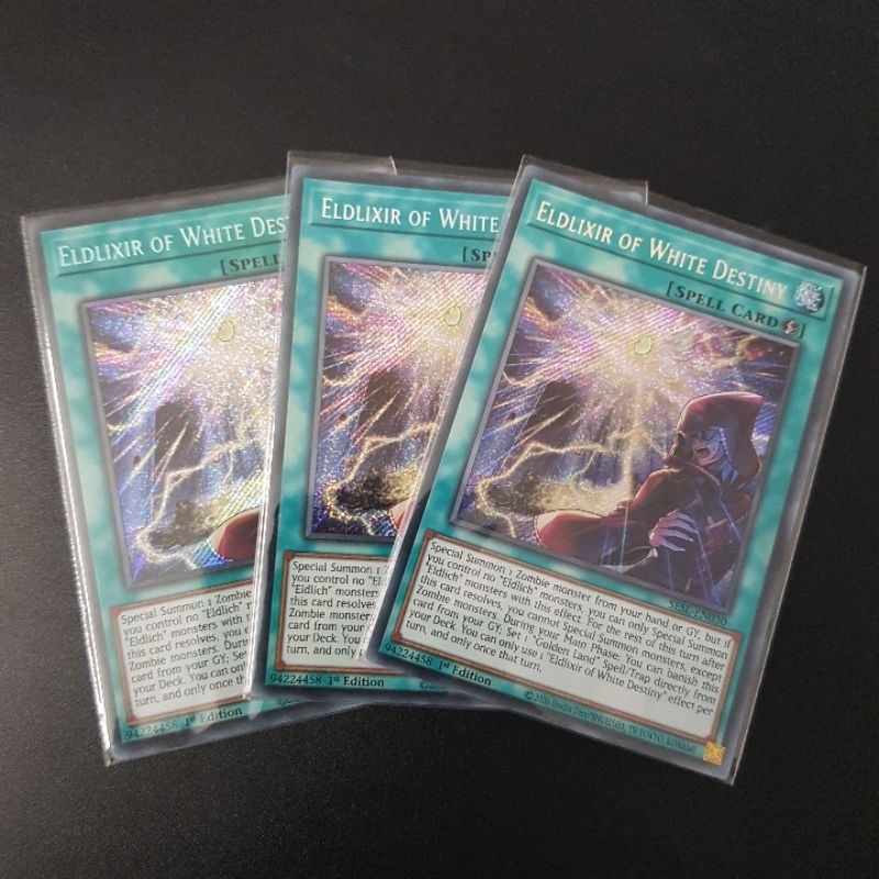 1 lá thẻ bài Eldlixir of White Destiny - SESL-EN030 - Secret Rare 1st Edition
