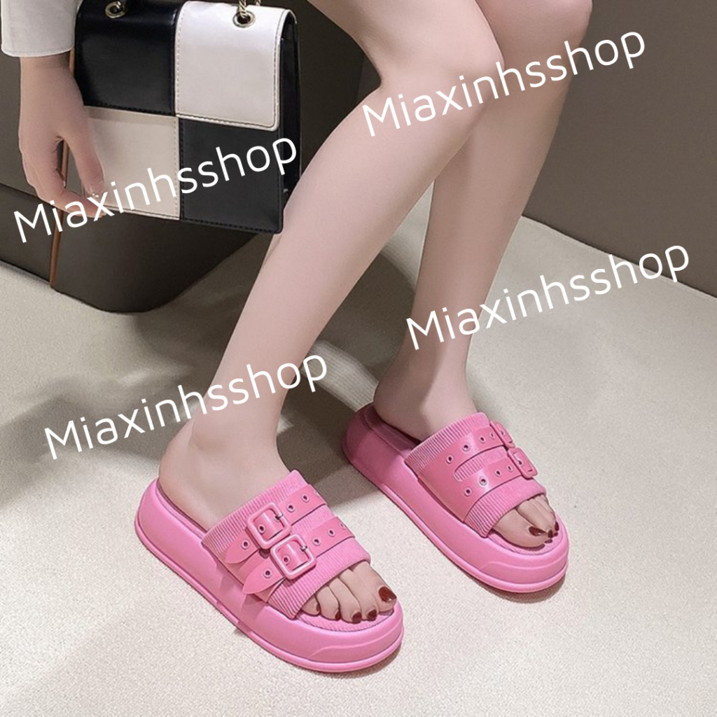 Dép nữ quai ngang bản mới đế cao đi êm chân tôn dáng siêu xinh