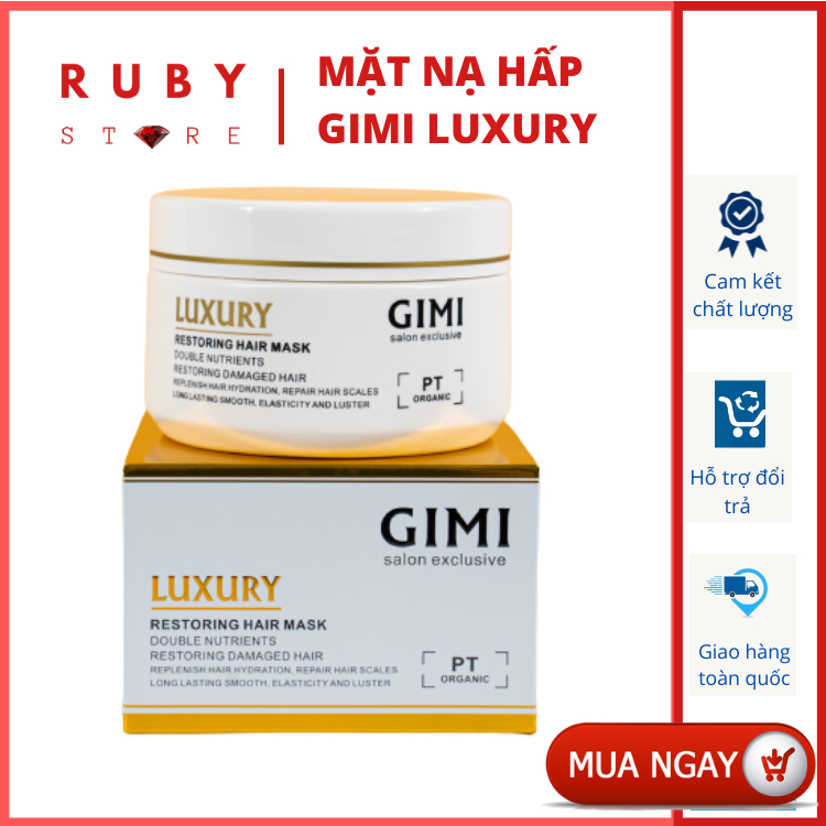 Kem hấp ủ tóc GIMI LUXURY 500ML, Kem Hấp ủ xả cung cấp dưỡng chất phục hồi cho tóc | Tổng Kho Ruby
