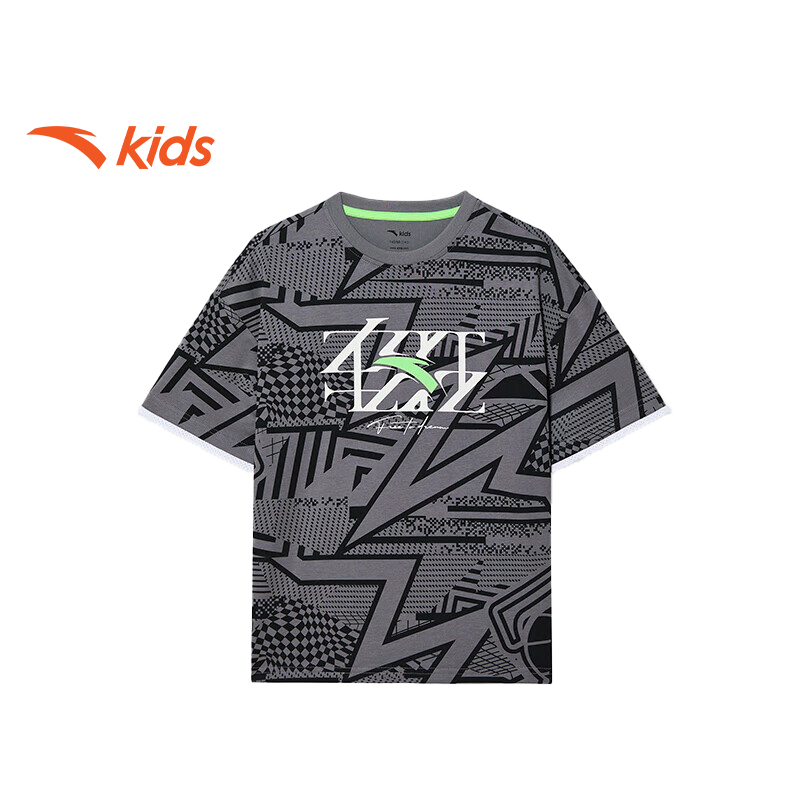 Áo phông thể thao bé trai Anta Kids vải polyester co giãn 4 chiều, thoáng khí W352321430