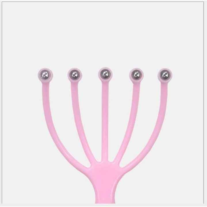 Cây massage đầu cầm tay, dụng cụ massage nhựa 5 nhánh giúp xoa bóp vùng đầu, tăng tuần hoàn máu, thư giãn tinh thần