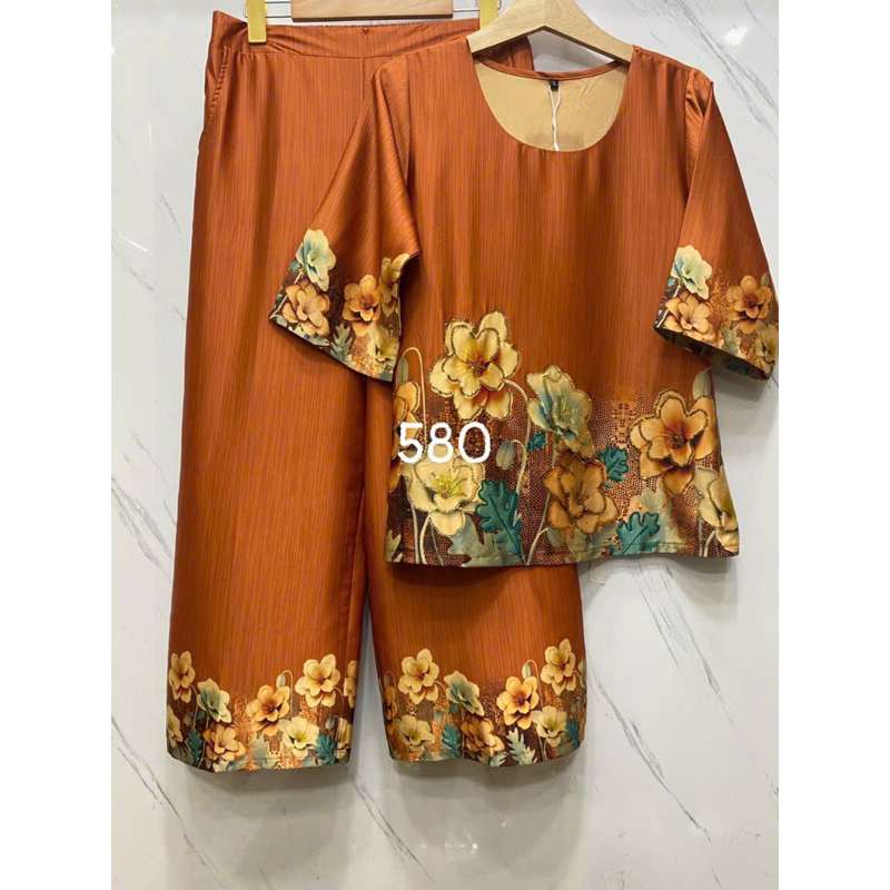 Set Bộ Trung Niên Chất Liệu Lụa Satin Pháp Sang Trọng Mát Mẻ 3 Size 50-75Kg Mặc Vừa