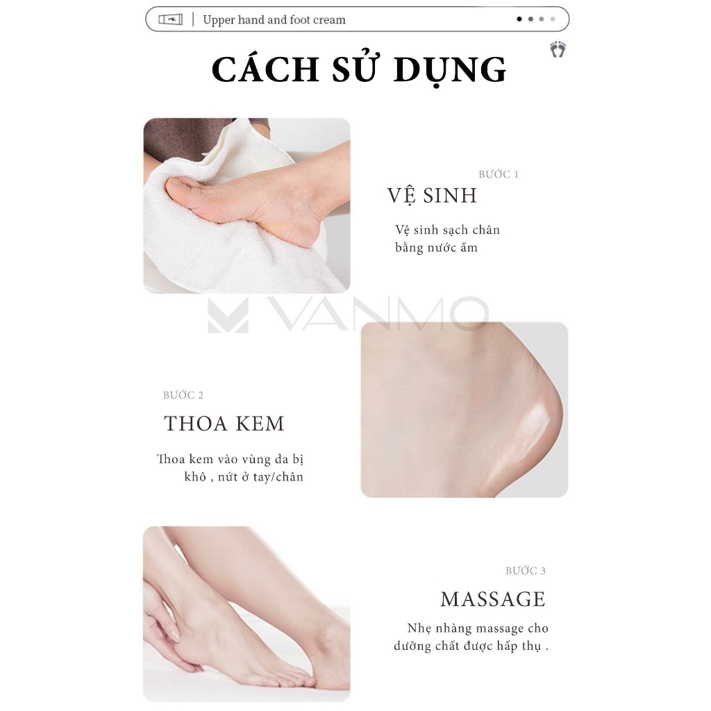Kem Dưỡng Da Chân Sadoer Chống Nứt Nẻ, Khô Ráp , Dưỡng Ẩm Căng Mịn Làn Da 60g