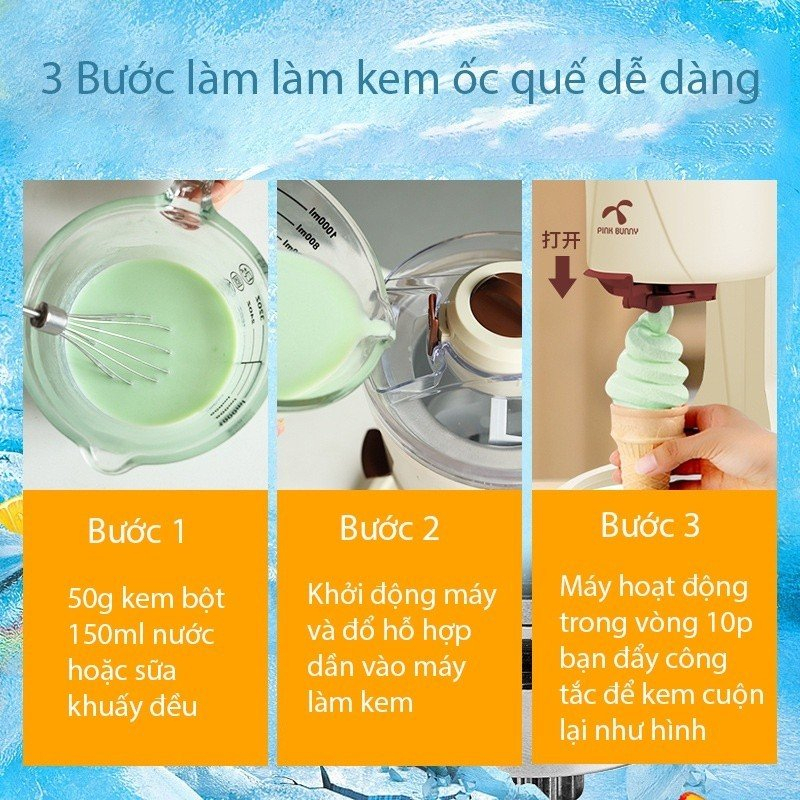 Máy Làm Kem Tươi, Máy Làm Kem Ốc Quế Tại Nhà