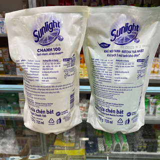Nước Rửa Chén Sunlight Matcha Trà Nhật Túi 750g(725ml)