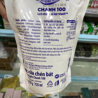 Nước Rửa Chén Sunlight Matcha Trà Nhật Túi 750g(725ml)