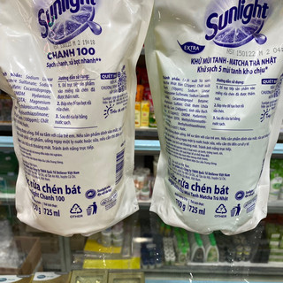 Nước Rửa Chén Sunlight Matcha Trà Nhật Túi 750g(725ml)