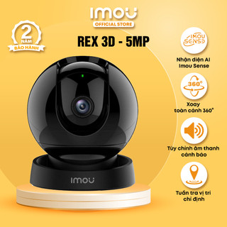 [Mã ELIM10 giảm 10% đơn 800K] Camera Wifi Imou Rex 3D (5MP) I IPC-GS2DP-5K0W I Tích hợp AI phát hiện người và vật nuôi
