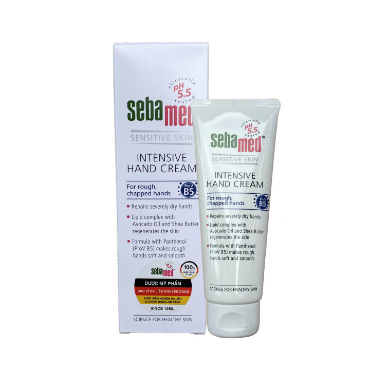 (Date 5/25) Kem dưỡng da tay phục hồi chuyên sâu Sebamed Intensive Hand Cream pH5.5 75ml