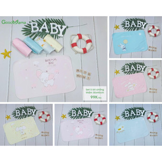 Set 5 lót chống thấm sơ sinh goodmama