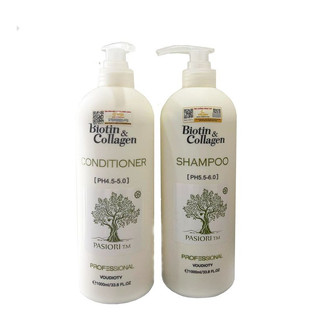 Bộ dầu gội  xả ngăn rụng tóc Biotin Collagen Professional 1000ml