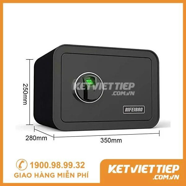 Két Sắt Mini Thông Minh Tiêu Chuẩn Khách Sạn, Két Mini Aifeibao Vân Tay Chuẩn Phong Thủy VT25S